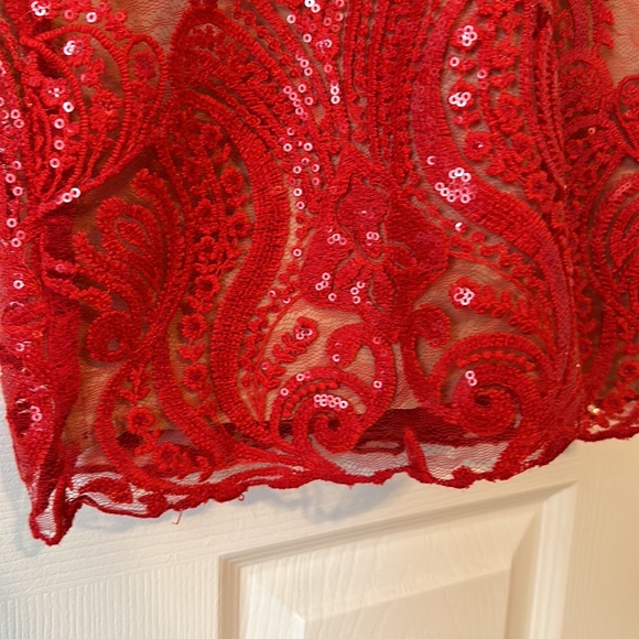 NWT Red Free People Sequins Dress - Picture 4 of 4